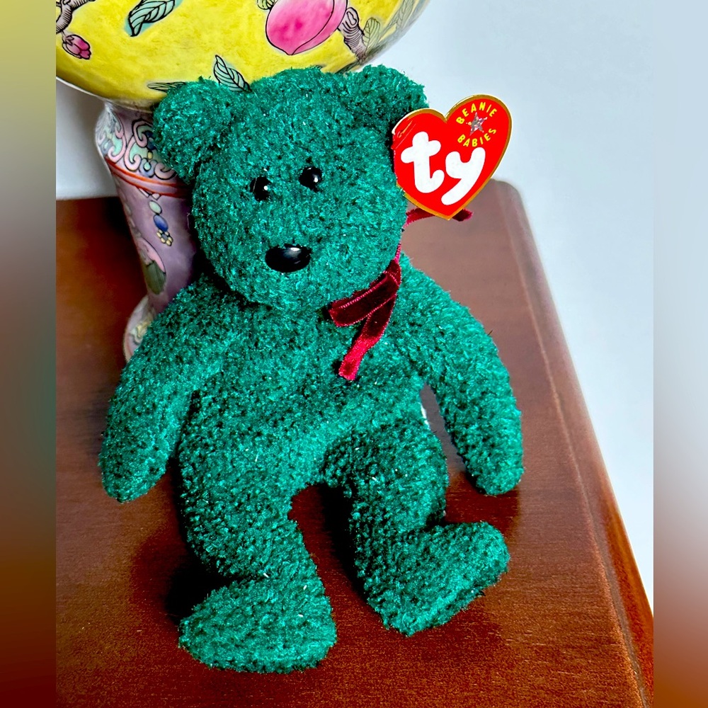 Rare Mint 2000/2001 Holiday Teddy Ty Beanie Baby Bear W Errors! NWT!